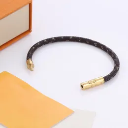 17/19CM Designers Bracelets Women Men Bangle Luxury Letter Jewelry Faux Leather 18K Gold Plated Stainless Steel Bracelet Womens Wedding Gifts Accessories