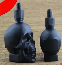 60ml frosted black glass skull bottle with black cap dropper for eliquid e juice perfume essential oil china direct whole9077425