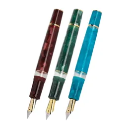 Penne stilografiche Hongdian N1S penna stilografica pistone penna acrilica calligrafia squisito studente affari ufficio penne retrò 0,5 mm pennino EF BLU ROSSO 230530