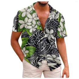 Chemises décontractées pour hommes été fleur imprimer chemise pour hommes à manches courtes mode Streetwear plage ample pour homme vêtements hauts hommes Y2k Camisas