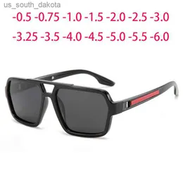 Double Beam Outdoor Sports Short Sight Sun Glasses Polarized Sunglasses Custom Myopia Minus Prescription -0.5 -1.0 -2.0 To -6 L230523