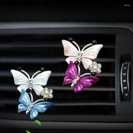 Samochodowe powietrze odświeżacz Piękne perfumy motyla naturalny zapach odżywy klip zapachowy auto dekoracja samochodu L230523