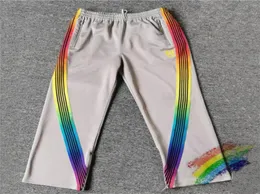 Men039s Pants Rainbow Ribbon AWGE Needles Sweatpants Men Women 11 Quality Jogger Webbing Striped Trousers Butterfly Embroidery9672360