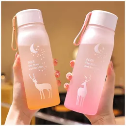500ml portable cartoon style leak proof bicycle travel plastic sports water bottle P230530