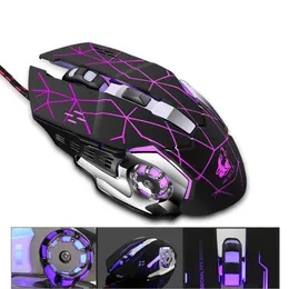 Mice V5 Wired Mechanical Gaming Mouse 4000DPI Optical USB LED Backlit Macro Programmable Computer Mouse Gamer 6 Button for PC Laptop