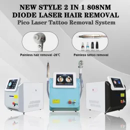 Epilator 2 in 1 808nm diode Laser hair removal q switched ndyag 755nm korea pico second laser tattoo removal machine