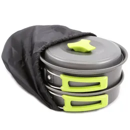 Cookware sätter Picnic Pot Cam Pan Cookwares redskap utomhus Tabeller Talight Portable Vandring Backpacking VT1635 Drop Delivery Home Dhoml