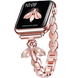 Women Jewelry Metal Strap for Apple Watch Ultra 49mm Band 44mm 40mm 42mm Bee Diamond Belt Bands Apple Watch Series 8 41mm 45mm9902808