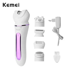Epilator Kemei 5 in1 Electric Women Epilator for Face Female Shaver Facial Body Hair Removal Eyebrow Lady Shaving Machine Rechargeable