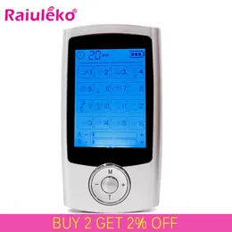 Relaxation 16 Modes Dual Output Health Care Body Massage Electric Ems Muscle Stimulator Tens Unit Electronic Pulse Physiotherapy Massager