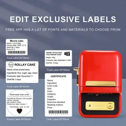 الطابعات Niimbot B21 Draadloze Thermische Label Printer Mini Bluetooth Barcode Sticker Label Papier voor prijskaartje doek marker