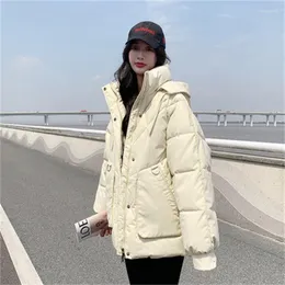 Women's Trench Coats Winter Jackets Parka Women Hooded Overcoat Student Girls Cotton-padded Jacket Female Casual Outerwear Clothing Bd318