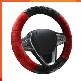 New 38CM Auto Car Steering Wheel Covers Short Plush Winter Warm Handle Non-slip Car Accessories Interior Car Styling