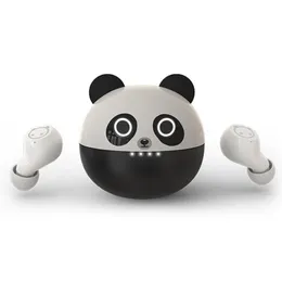 Cartoon Earphones Wireless Bluetooth Cute Panda Smart Phone Headphone Noise Cancelling Stereo HIFI Music Esports Earbuds Headset Long Battery Life Charging Case