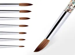 False Nails Nail Art Brush Acrylic UV Gel Glitter Painting Brushes Crystal Handle Nylon Carving Flower Pens For CIN6 8992096206