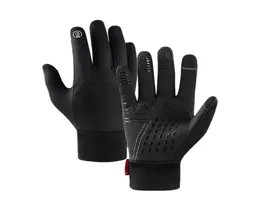 Cycling Gloves 1 Pair Antislip Winter Warm Fleece Outdoor Camping Touch Screen Windproof Skiing Sports Full Finger Glove3961103