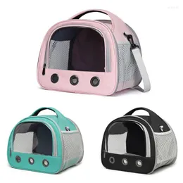 Cat Carriers Small Pet Carrier Bag Side Mesh Single-Shoulder Foldable Breathable Transparent Bags For Bird Hedgehog Guinea Pig