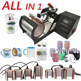 Skrivare 7 i 1 Combo Mug Press Machine Mup Printing Machine Sublimation Printer för 3oz/6oz/9oz/Long 9oz för flaska/11oz/12oz/17oz kopp