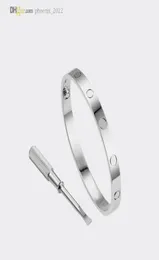 LOVE Screw Bracelet Mens Bangle Designer Bracelets For Women Silver Bracelet Luxury Jewelry Titanium Steel GoldPlated Never Fade 7286468