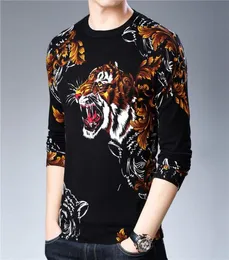 Suéter con estampado de cabeza de tigre para hombre, suéter de punto de diseñador para hombre, suéter Masculino Kazak Erkek Tricot Homme Sweater4636298, otoño 2020