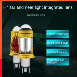 Ny högeffektiv och stabilitet Motorcykel Spotlight Vattentät motorcykel strålkastare H4 Dual Lens Moto High/Low Beam LED -glödlampor