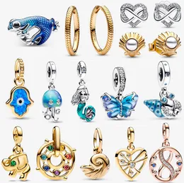 Designer-Schmuck neue Anhänger-Halsketten Die kleine Meerjungfrau Set Ohrringe DIY passen Pandora-Armband-Halskette mit Box