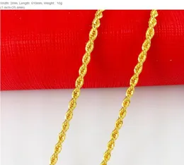Fast New Fine Wedding Jewelry 18k Gold Filled Necklace Men039s Heavy Italian 2mm Cuban Curb Link Chain Necklace1931006