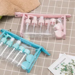 Storage Bottles Refillable Travel Set Package Cosmetics Plastic Pressing Spray Bottle Makeup Tools Kit For