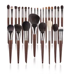 Pincéis Ovw Makeup Brush Set 26pcs Natural Goat Hair Foundation Powder Contour Brush Sintético Blending Eyeshadow Liner Destaque