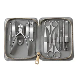 Tool Manicure Set Pedicure Set Nail Clipper Rostfritt stål Nagelskärare Tools Nagel sax File Eyebrow and Eyelash Trimmer Kit