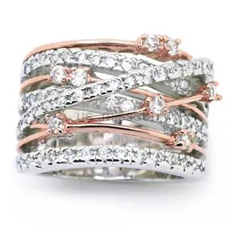حلقات الفرقة FDLK Fine Women's Silver Color Ring Natural AAA Zircon Birthstone Bridal Lainged Leats Size 5 6 7 8 9 10 11 12 J230531