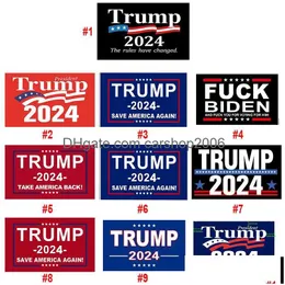 Banner-Flaggen, 20 Stile, Trump 3 x 5 Fuß, 2024 Wiederwahl, Take America Back-Flagge mit Messingösen, patriotische Drop-Lieferung, Hausgartenfest Dhi3F