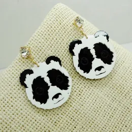 Ohrhänger aus Acryl, niedlicher Damenschmuck, chinesischer Panda-Ohrring