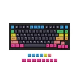 Combo 1 Set PBT 5 Side Dye Subbed Keycap Profilo OEM Copritasti per Keychron Q1 Q2 K2 65% 75% Layout Tastiera MAC Copritasti 68/87/84