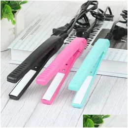 Other Household Sundries Mini Portable Electric Splint Flat Iron Plastic Hair Curler Straightener Perming Hairs Styling Appliance Cr Dhtf0