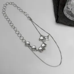 Pendant Necklaces Beads Necklace Women Cross Woman Chain Charms Girls Jewelry Silver Color Trendy European Zinc Alloy Halskette