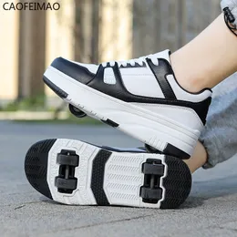 Sneakers Caofeimao Roller Skate Shoes Bambini Autunno Bambini Moda Casual Sport Giocattolo Giochi regalo Ragazzi 4 ruote Sneakers Stivali da ragazza 230530