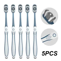 Toothbrush 5 Units Toothbrush Hard Bristle Adult Dental Tooth Brush 360 Degrees Deep Cleaning Teeth Oral Care Cepillo De Dientes