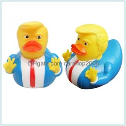 Party Favor Creative Pvc Trump Duck Bath Floating Water Toy Supplies Funny Toys Gift Drop Delivery Home Garden Festive Event Dhbyl