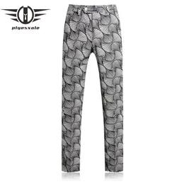 Spodnie Plyesxale moda drukowana Paisley projekty garnituru Pants Mężczyźni Wysokiej jakości duża sukienka pant Man Hip Hop Męskie spodnie Pantolon P12