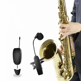 Microphones UHF Wireless Microphone Clip On Musical Instruments For Saxophone Trumpet Tuba Dedicated Instrument