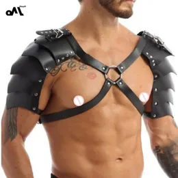 Kits Okaym Bdsm Gay Sexy Shoulder Harness Strap Fetish Men Leather Body Cage Chest Harness Belt Strap Puppy Gay Lingerie
