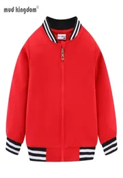 Mudkingdom Girls Boys Baseball Jacket Quickdry Plain Kids Spring Autumn Clothes for Boy Outerwear Zip Up Loose 2112046944350
