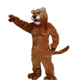 Long Fur Husky Dog Fox Mascot Costume Läder Halloween Suit Party Rollspel Spela Xmas Eastercarnival Vuxenstorlek