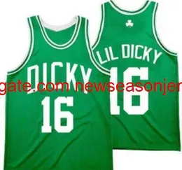 Maglia vintage # 16 Windy City cucita Lil Dicky Basketball Jersey personalizzata con qualsiasi nome numero maglia