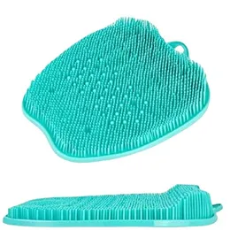 Sets Sets Silicone Foot Massag Brush Shower Massage Bathroom Nonslip Bath Mat Foot Antislip Mat Scrubber Curtain