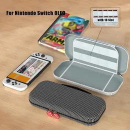 Väskor Vattentät EVA Portabel Bärande fall Skalskydd Väska Lagring Case Cover Collection Box för Nintendo Switch OLED Game Pouch