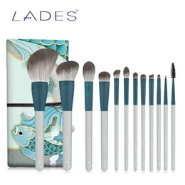 Brushes LADES 12PCS Makeup Brushes Sets Powder Blush Eyeshadow Make Up Brush Kits Concealer Lip Eyeliner Beauty Tools