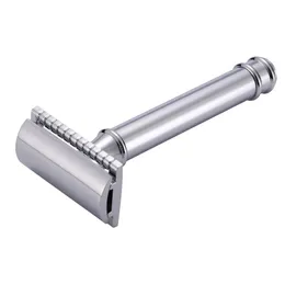 ブレードYintal New Men's Manual Double Edge Safety Razor Brass SliverシェービングマシンBarbeador Men's Razors1Razor