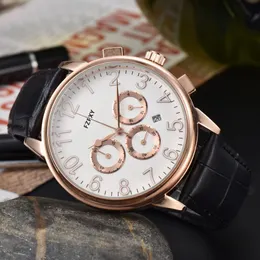 PPH21 Top Original Brand Watch Mens Business Full Stainele Steel Watch Luxury Chronograph Sport Quartz AAA Clock Masculino